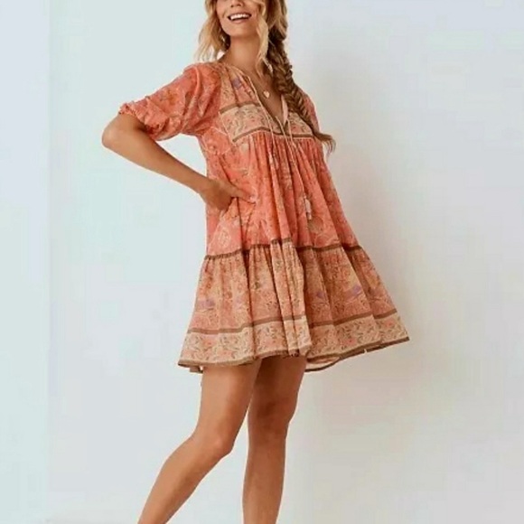 Spell Dresses & Skirts - Spell & the Gypsy Collective Coral Seashell
Boho Mini Dress
